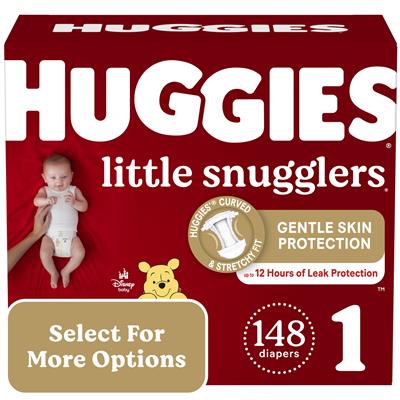 Huggies Little Snugglers Baby Diapers, Size 1 (8-14 lbs), 148 Ct (Select for More Options) - Walmart.com
