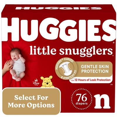 Huggies Little Snugglers Baby Diapers, Size Newborn (up to 10 lbs), 76 Ct (Select for More Options) - Walmart.com