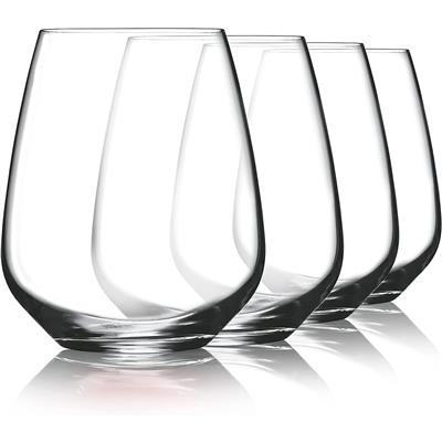 Luigi Bormioli Crescendo Stemless Drinking Glass Set of 4 - 23 oz.