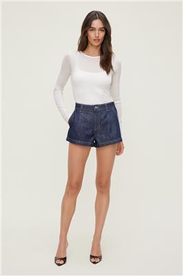 Eliana High Rise Jean Shorts Blue | Dynamite