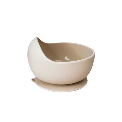 Gigi Silicone feeding bowl - Oat | Bowls & Plates | Baby Bunting AU