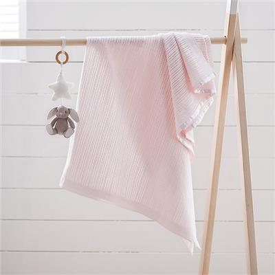 Satin Edged Cellular Baby Blanket | Baby Blankets | The  White Company UK