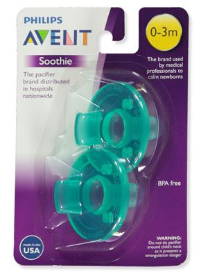 Avent 2-Pack Soothie Pacififers (0-3M)