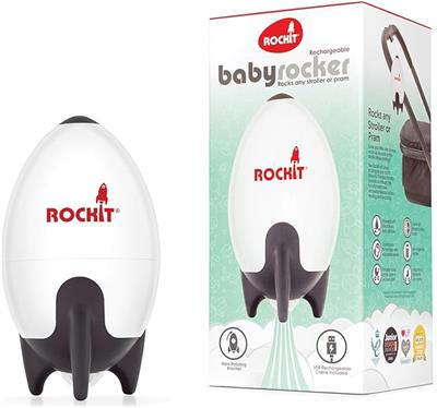 Rockit Rocker Rechargeable - Baby Sleep Aid Gently Rocks Any Stroller or Buggy, Adjustable Speed with 60 Minute Timer - Fits All Pushchairs & Prams to