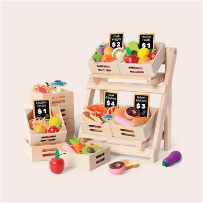 Tiny Land® Wooden Play Food For Kitchen with NO rack | Tiny Land Offical Store® | All for Kids