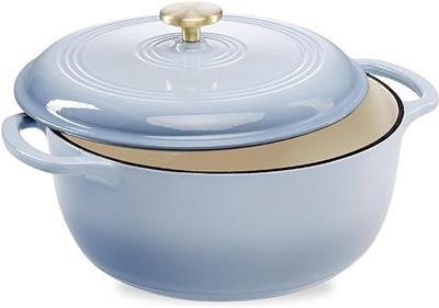 Amazon.com: Best Choice Products 6 Quart Enamel Cast-Iron Round Dutch Oven, Family Style Heavy-Duty Pre-Seasoned Cookware for Home, Kitchen, Dining Ro