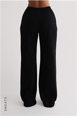 Structured Wide Leg Sweatpants - Black
– My Outfit Online