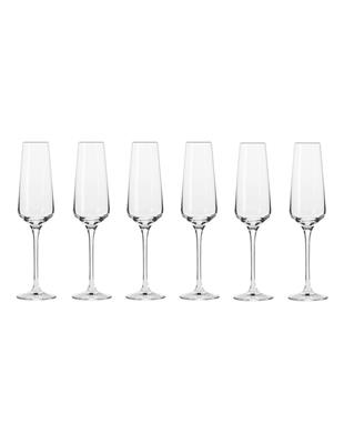 Krosno Avant Garde Champagne Flute 180ml Set Of 6 In Clear | MYER