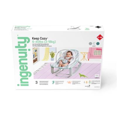Ingenuity Keep Cosy 3-in-1 Grow with Me Baby Bouncer Spruce | Smyths Toys UK