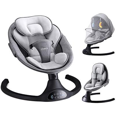 Larex Baby Swing for Infants | Electric Bouncer for Babies,Portable Swing for Baby Boy Girl,Remote Control Indoor Baby Rocker with 5 Sway Speeds,1 Sea