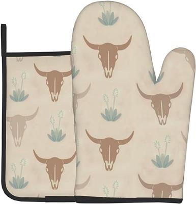 Amazon.com: Western Buffalo Skulls Oven Mitts and Pot Holders,Cooking Gloves, Kitchen Counter Safe Trivet Mats,Heat Resistance: Home & Kitchen