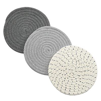 Potholders Set Trivets Set 100% Pure Cotton Thread Weave Hot Pot Holders Set (Set of 3) Stylish Coasters, Hot Pads, Hot Mats,Spoon Rest For Cooking an