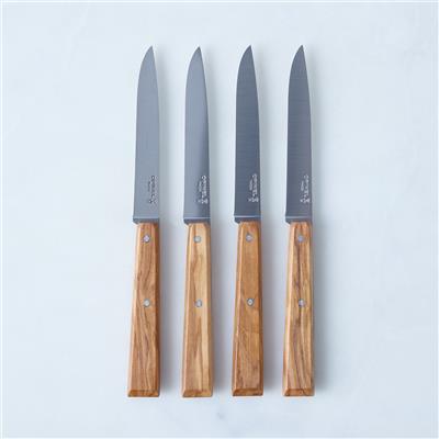 Opinel Olive Wood Table Steak Knives (Set of 4), Made in France, Wood & Stainless Steel on Food52