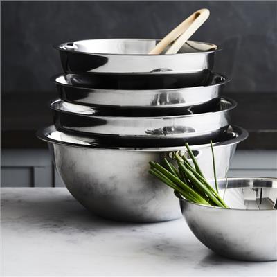 Stainless-Steel Nesting Mixing Bowls, Set of 5 | Williams Sonoma