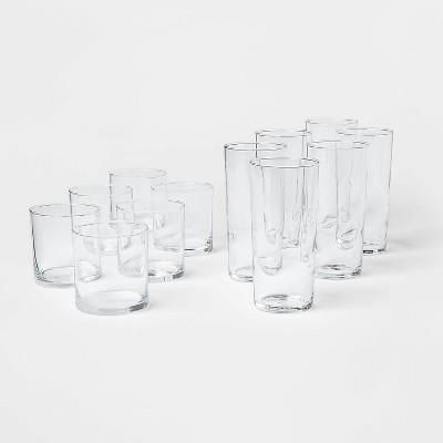 12pc Glass Asheboro Double Old Fashion And Highball Glasses - Thresholdâ„¢ : Target
