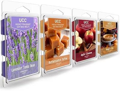 Amazon.com: UCC Wax Melts, Premium Variety Fragrance Melts, Highly Scented Soy Wax Melts Cubes, Natural Plant Based Wax Melts Tarts, 4 Pack