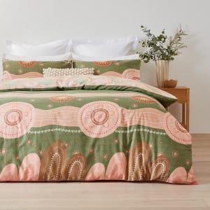 Mudyin Ngurrawa Reversible Quilt Cover Set - King Bed - Kmart