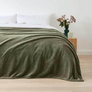 Coral Jacquard Blanket - Double/Queen Bed, Forest - Kmart