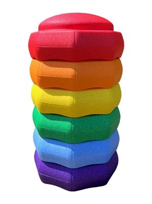 6 Pieces Rainbow Stepping Stones Set – Green Elephant Home and Toys