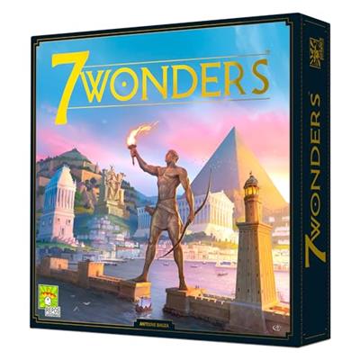 7 Wonders Board Game BASE GAME (New Edition) for Family | Civilization and Strategy Board Game for Adult Game Night | 3-7 Players | Ages 10+ | Made by