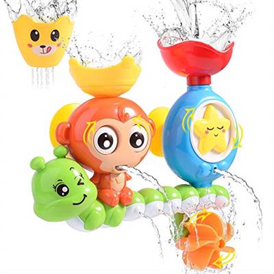 HellDoler Bath Toy, Bathtub Toy Waterfall Water Station with One Stackable Cups Fountain Water Shower Toy for Babies and Kids Gift