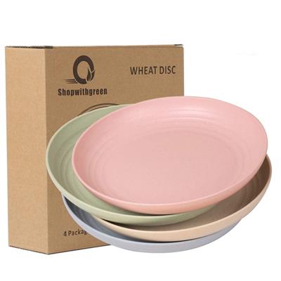 Loobuu 10 Inch Wheat Straw Deep Dinner Plates - Microwave and Dishwasher Safe, Unbreakable Sturdy Plastic Dinner Plates（Round） - Walmart.com