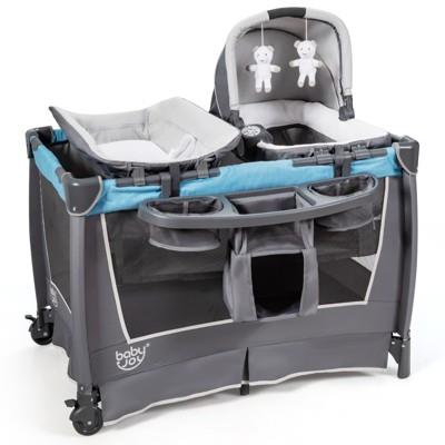 Costway 4-in-1 Convertible Portable Baby Playard Newborn Napper W/ Toys & Music : Target