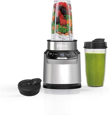 Amazon.com: Ninja BN401 Nutri Pro Compact Personal Blender, Auto-iQ Technology, 1000-Peak-Watts, for Frozen Drinks, Smoothies, Sauces & More, with (2)