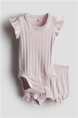 2-piece Cotton Set - Light pink - Kids | H&M US