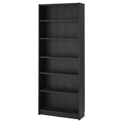 BILLY bookcase, black oak effect, 80x28x202 cm (311/2x11x791/2) - IKEA CA