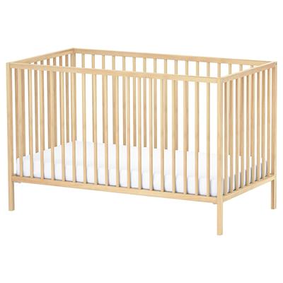SNIGLAR crib, beech, 70x132 cm (271/2x52) - IKEA CA