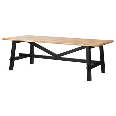 SKOGSTA dining table, acacia/black, 235x100 cm (921/2x393/8) - IKEA CA