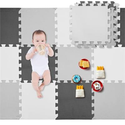 18 pcs Puzzle Floor Mat, EVA Foam Baby Playmat 1.62 Sqm Coverage Interlocking Floor Tiles, Portable Crawling Floor Mats Exercise Play Mat for Kids Tod
