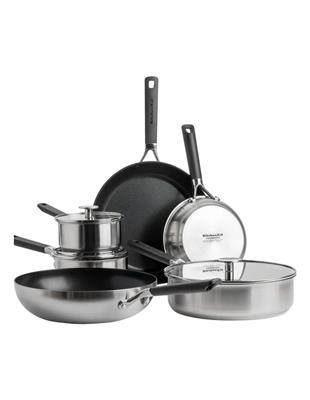 KitchenAid Classic Cookset 9 Piece In Stainless Steel | MYER