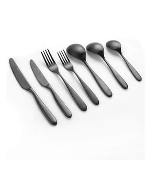 Sherwood Home Nouveau Cutlery Set 56 Piece In Matte Black | MYER