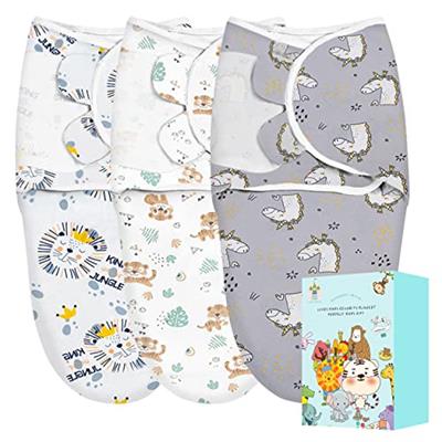 Cute Castle 3-Pack Baby Swaddle Sleep Sacks - Perfect Boxs - Newborn Swaddle Sack - Ergonomic Baby Swaddles Warp Blanket for Boys and Girls (Small 0-3