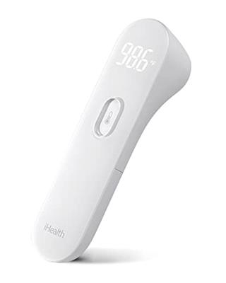 iHealth No-Touch Forehead Thermometer, Infrared Digital Thermometer for Adults and Kids, Touchless Baby Thermometer, 3 Ultra-Sensitive Sensors, Large