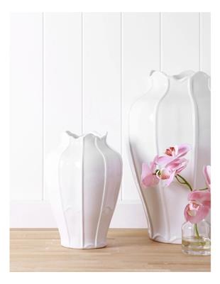 Heritage Forde Ceramic Vase Small In White 25cm | MYER