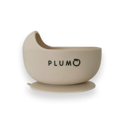 Plum Silicone Suction Duck Egg Bowl - Sand | Bowls & Plates | Baby Bunting AU