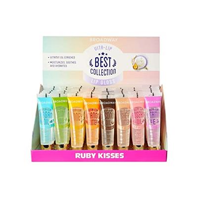 KISS Broadway Broadway Vita-Lip Clear Gloss Variety Box, Ultra-Hydrating & Soothing Formula with Vitamin Oils, Lustrous Non-Sticky Finish, Multipack o