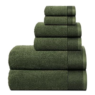 BELIZZI HOME 100% Cotton Ultra Soft 6 Pack Towel Set, Contains 2 Bath Towels 28x55 inchs, 2 Hand Towels 16x24 inchs & 2 Washcloths 12x12 inchs, Compac