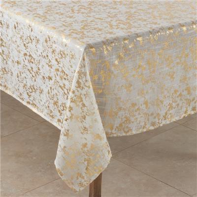 Abstract Brushed Foil Design Tablecloth - 52 x 52