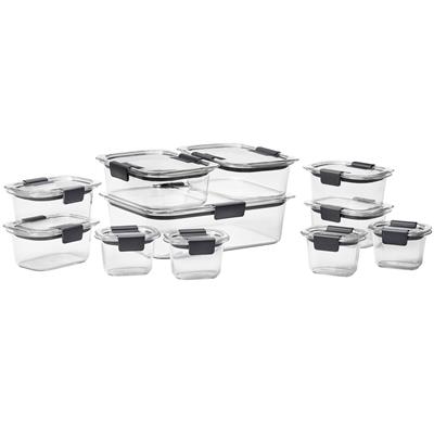 Rubbermaid Brilliance Food Storage Containers, Set of 11 (22 Pieces Total), Clear