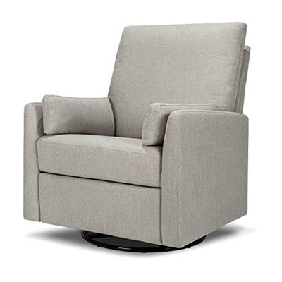 Carters by DaVinci Ethan Swivel Recliner in Performance Grey Linen, GREENGUARD Gold & CertiPUR-US® Certified