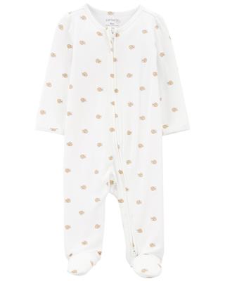 Ivory Baby Snail Print Zip-Up PurelySoft Sleep & Play Pajamas | carters.com