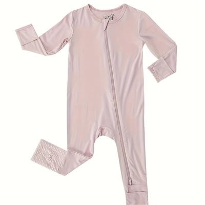 Bamboo Fiber Comfy Cute Footed Non slip Zip Jumpsuit Baby - Temu