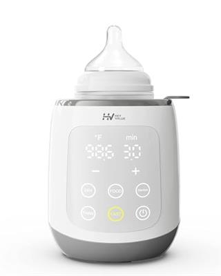 HEYVALUE Bottle Warmer, Baby Bottle Warmer 10-in-1 Fast Baby Food Heater&Thaw BPA-Free Milk Warmer with IMD LED Display Accurate Temperature Control f