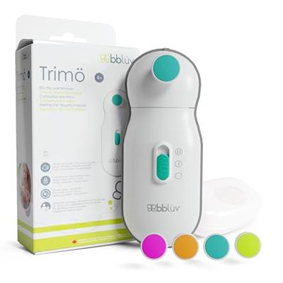 bblüv - Trimö - Baby Nail Trimmer Electric - Baby Nail File for Newborn and Toddler (0 to 12 Months+), Gentle and Quiet Fingernail and Toenail Clipper