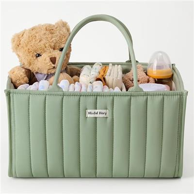 Amazon.com: Blissful Diary Baby Diaper Caddy Organizer, Stylish Nursery Storage Basket - Gift for Baby Shower, Baby Registry Must Have, Newborn Essent