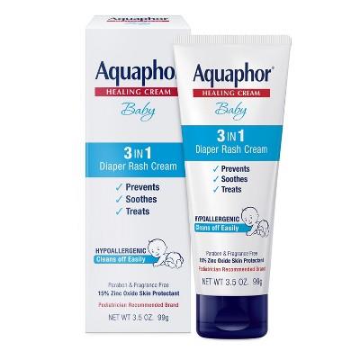 Aquaphor Baby 3-in-1 Diaper Rash Relief Cream - 3.5oz : Target
